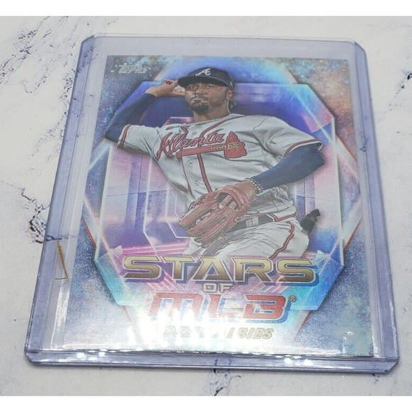 2023 Topps Series 1 Stars Of MLB #SMLB-28 Ozzie Albies Atlanta Braves - Picture 3 of 4